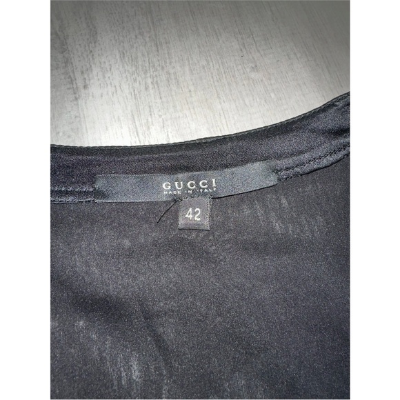 Gucci 2003 Tom Ford Black Blouse top - Picture 3 of 10